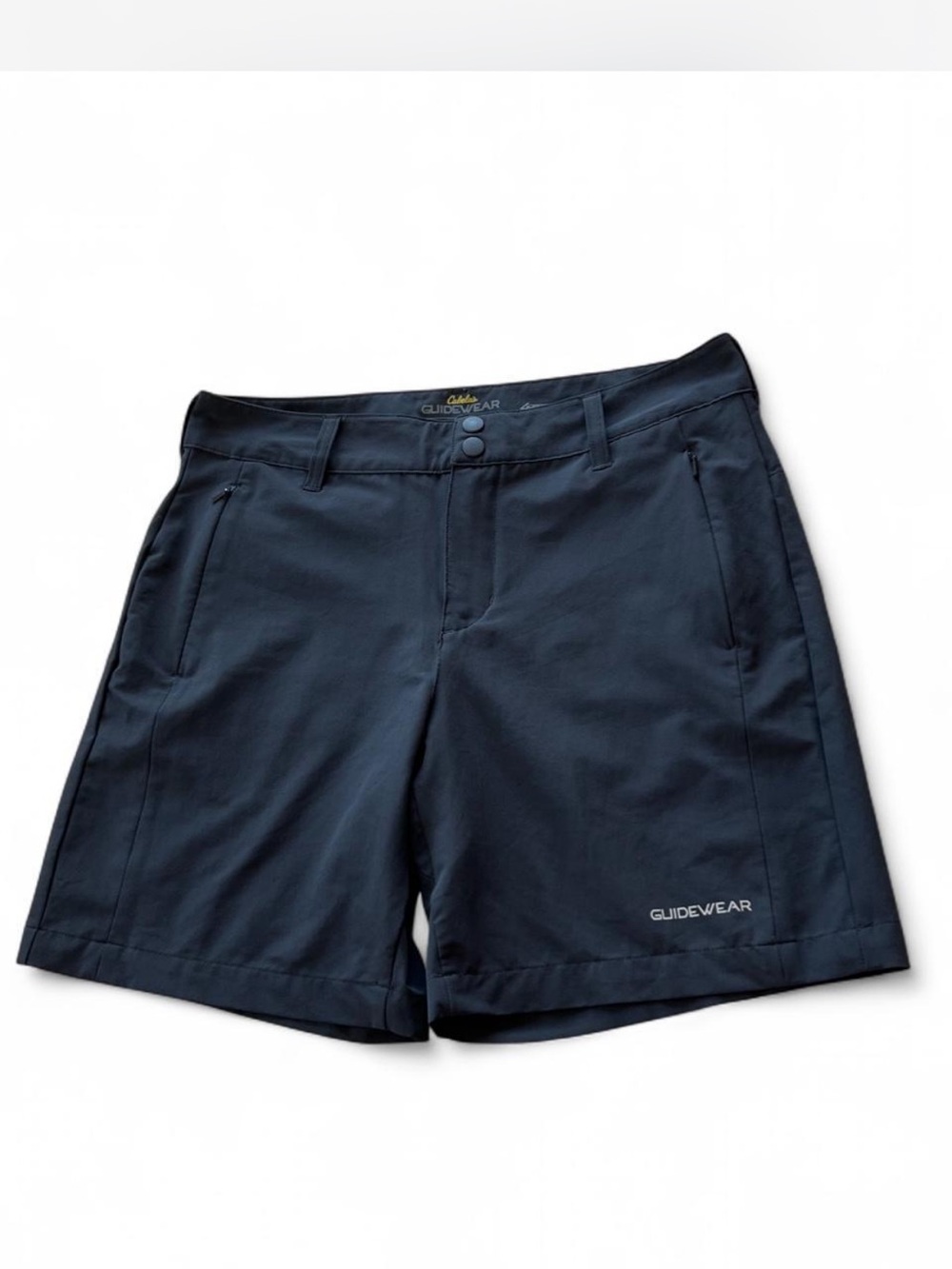 Cabela’s Guidewear Black Fishing Hiking Shorts UPF 30 Zip Mesh Pockets Size 4